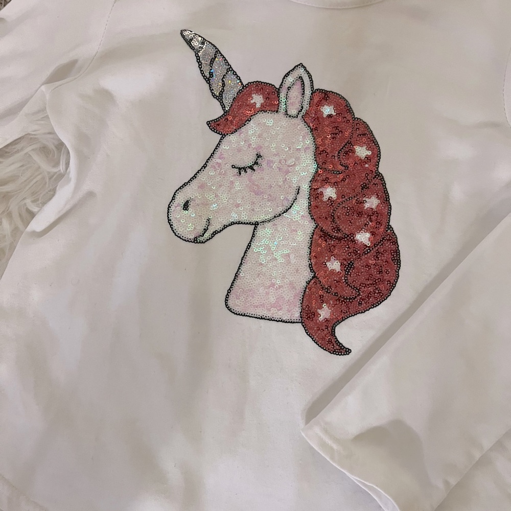 Girl’s Long-Sleeve Unicorn Sweatshirt
